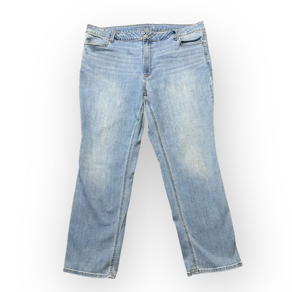 Old Navy Jeans Women's 22 Plus Size High Rise Straight Light Wash Denim